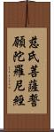 慈氏菩薩誓願陀羅尼經 Scroll