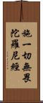 施一切無畏陀羅尼經 Scroll