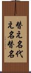 替え名 Scroll