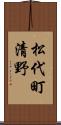 松代町清野 Scroll