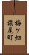 梅ケ畑槇尾町 Scroll
