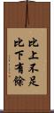 比上不足，比下有餘 Scroll