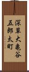 深草大亀谷五郎太町 Scroll