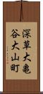 深草大亀谷大山町 Scroll