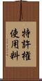 特許権使用料 Scroll