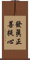 發眞正菩提心 Scroll