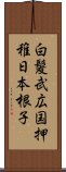 白髪武広国押稚日本根子 Scroll