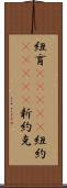 紐育(ateji) Scroll