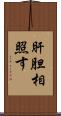 肝胆相照す Scroll