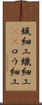 蝋細工 Scroll