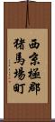 西京極郡猪馬場町 Scroll