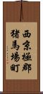 西京極郡猪馬場町 Scroll