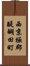 西京極郡醍醐田町 Scroll