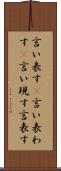 言い表す(P) Scroll