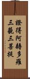 證得阿耨多羅三藐三菩提 Scroll