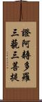 證阿耨多羅三藐三菩提 Scroll