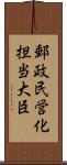 郵政民営化担当大臣 Scroll