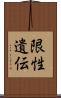 限性遺伝 Scroll