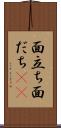面立ち Scroll