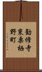 勧修寺東栗栖野町 Scroll