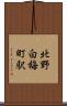 北野白梅町駅 Scroll
