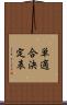 単適合決定表 Scroll