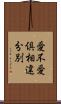 愛不愛倶相違分別 Scroll
