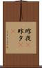 昨夜(P) Scroll