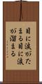 目に涙がたまる Scroll