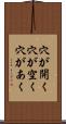 穴が開く Scroll