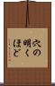 穴の明くほど Scroll