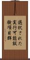 選択された実行可能試験項目群 Scroll