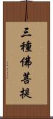 三種佛菩提 Scroll