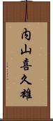 内山喜久雄 Scroll