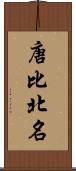 唐比北名 Scroll