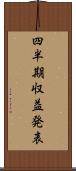 四半期収益発表 Scroll