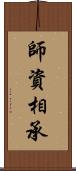 師資相承 Scroll