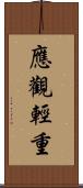 應觀輕重 Scroll