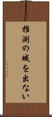 推測の域を出ない Scroll