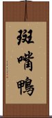 斑嘴鴨 Scroll