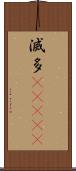 滅多(ateji) Scroll