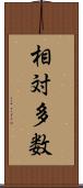 相対多数 Scroll