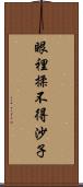 眼裡揉不得沙子 Scroll