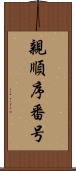 親順序番号 Scroll