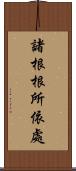 諸根根所依處 Scroll