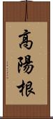 高陽根 Scroll