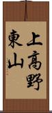 上高野東山 Scroll