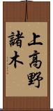 上高野諸木 Scroll