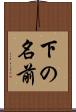 下の名前 Scroll