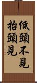 低頭不見抬頭見 Scroll